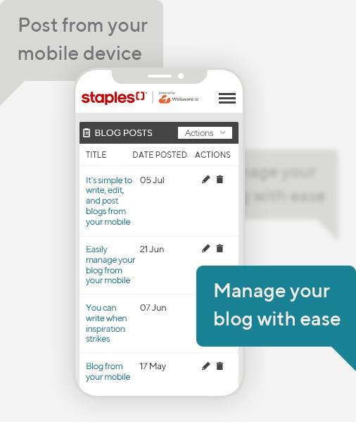 Mobile Responsive Blogging Tool - Staples Digital Marketing